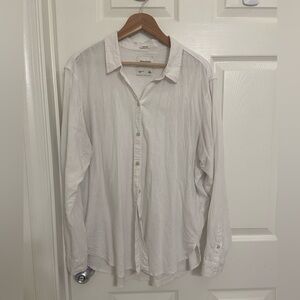 A&F Linen Blend Boyfriend Style Button Up XL